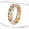 Huajie Joyería Transfronteriza Europea y Americana Estilo Étnico Esmalte de Color Mariposa Flor de Amor Anillo de Gota de Aceite Moda Simple Adorno de Mano Anillo