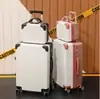 Maleta Retro de Nuevo Estilo de Gran Capacidad con Ruedas Universales Silenciosas, Maleta de Carrito para Madre e Hijo, Maleta Resistente y Duradera con Contraseña