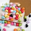 Corazón de Color Sólido Sin Decoloración Corazón de Melocotón Acrílico Pulsera Gordita con Cuentas DIY Hecho a Mano Cadena para Teléfono Móvil Accesorios Material