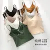 Camisola Básica Roupa Íntima Menina Almofada Fixa para Peito Peça Única Sutiã Sem Aro Top Tubinho Costas Bonitas