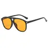 2026 Nuevas Gafas de Sol Rana de Doble Puente Unisex Marco Grande Moda Estilo Callejero Protección UV Gafas de Sol para Conducir