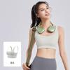 Nuevo Estilo Sujetador Deportivo de Fitness con Almohadilla Fija de Una Pieza, Color Sólido a Rayas, Chaleco de Yoga Recogido Auxiliar para Mujer