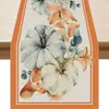 Corredor de Mesa de Temporada de Cosecha de Otoño de Venta Caliente Transfronteriza, Corredor de Mesa de Calabaza y Hoja de Arce, Tela para Mesa de Café, Sala de Estar, Restaurante, Decoración, Mantel