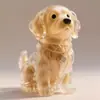 Colgante Creativo de Dibujos Animados para Guardar Pelo de Mascota Perro Golden Retriever Llavero de Almacenamiento Encanto para Bolso Cápsula Colección Conmemorativa
