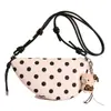 Bolso de mano tipo dumpling plisado de lunares estilo ins nicho coreano para mujer, nuevo bolso versátil de gran capacidad para hombro y bandolera de Henggeng