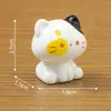 Miniatura de paisaje linda gatito siamés sentado vaca figura decoración DIY accesorio para colgar adorno de escritorio