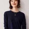 Suéter Jingfang 100% Cachemir Puro de Montaña para Mujer Otoño e Invierno Nuevo Cuello Redondo Chaqueta Fina Ajuste Delgado Jersey de Punto Camiseta Base