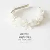 Diadema Dulce de Perlas con Lazo Princesa Elegante Cabello Planchado Diadema Sencillo de Borde Delgado Diadema de Malla de Encaje Versátil para Mujeres