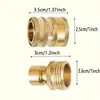 Conjunto de Adaptadores para Lavadora de Alta Pressão Acoplador Rápido de Latão 3/8" Kit de Conexões Rápidas para Mangueira 3/4" Macho para 1/2" Conector de Liberação Rápida