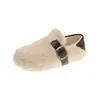 Zapatos de felpa de dos vías Birkenstock para mujer 2026 Otoño/Invierno Nuevos Zapatos Peludos Sin Cordones Persona Perezosa Más Terciopelo Cálidos Zapatos de Algodón