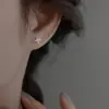 Pendientes Asimétricos en Forma de Corazón Creativos Ins Pendientes de Zirconia en Forma de Corazón para el Trabajo Pendientes Divertidos de Amor Ángel y Demonio