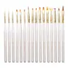 Set de pinceles para uñas set completo de pincel de línea corta para tirar pincel de dibujo de color pincel de abanico para degradados pincel de barrido de encaje pincel para terapia de luz