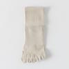 Calcetines de algodón de cinco dedos para primavera y verano, antibacterianos, desodorantes, para hombre, de tubo medio, absorbentes del sudor, transpirables, de color sólido, cortos, sin hueso