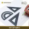 Venta al por mayor de fábrica juego de reglas de aleación de aluminio papelería para estudiantes juego de cuatro piezas regla con grabado láser regla metálica juego de reglas
