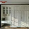 Closet Planejado Personalizado de Fábrica Estilo Francês Leve Madeira Maciça, Guarda-Roupa Branco Estilo Americano Completo para Uso em Villa e Casa Inteira