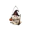 Productos de madera para ventas transfronterizas, nuevos letreros de puerta de fantasma de Halloween y adornos colgantes, artesanías de madera y artículos decorativos