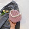 Bolso Cruzado Transfronterizo con Clip de Concha Nueva Bolso de Hombro de Perlas Bolso de Noche Bolso Cadena Personalizada Bolso de Hombro de Moda