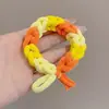 Corda de Mão Trançada DIY Pulseira de Desenho Animado Corda de Cabelo Cachorro Canela Crianças Corda para Cabeça Elástico de Borracha Alta Joias Mulheres Podem Transfronteiriça m