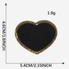 Patch Bordado para Toalha Coração Relâmpago Chenille Patch com Borda Dourada Acessórios para Vestuário Patch de Tecido Bordado Costurável com Verso Adesivo