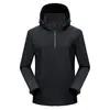 Chaquetas Soft Shell Suaves para Hombre y Mujer para Exteriores de Otoño e Invierno, Chaquetas Soft Shell con Capucha y Cuello Alto Cortavientos e Impermeables, Chaquetas de Montañismo con Forro de Terciopelo