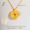 Loja de Ouro Puzuo Estilo Igual Ouro Areia Acessórios DIY Incrustados com Diamantes Fivela de Segurança Futaikang Colar Pingente Corrente Elegante para Clavícula
