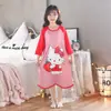 Vestido de Dormir Nuevo de Verano para Niñas Manga Siete Ropa para Aire Acondicionado Pijamas Infantiles Vestido Estilo Princesa para Mujer Ropa de Casa Moderno
