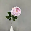 Flor artificial Austin individual estilo Ins, arreglo popular para escritorio, decoración suave de lujo ligero, flor artificial con sensación de alta gama para bodas