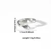Anillo de Acero de Titanio de Alta Sensibilidad Cola de Pez Moda Personalizado Nicho Transfronterizo Nuevo Anillo de Amor Cuadros de Palma