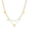 Acero Inoxidable Vacío Electrochapado Flor Joyería Margarita Pequeña Chapada en Oro de 18K Crisantemo Versátil Gama Alta No se Desvanece Collar para Mujeres