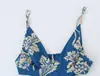 Vestido Midi de Tirantes Estampado con Abertura Verano 2026 Estilo Europeo y Americano para Mujer 6382