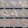 Arreglo de Flores Phalaenopsis de Seda Color Champán para Decoración de Arco de Salón de Bodas, Una Pieza al por Mayor