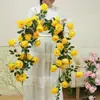 Trepadeiras de Rosas Artificiais, Flores Falsas, Cipós de Plástico para Envolver Tubos de Ar Condicionado, Cobrir Vitrines e Flores Decorativas para Paisagismo