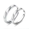 Anillo Abierto de Pareja Runxin Simple Coreano Creativo Soporte Ajustable Anillo de Ola para Hombres y Mujeres Venta al por Mayor