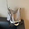 Bolsa Saco de Lona Estilo Simples para Mulheres, Sensação de Alto Padrão, Cores Contrastantes, Bolsa de Ombro/Transversal Casual, Versátil, Leve, Bolsa de Mão para o Dia a Dia