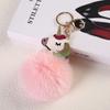 Llavero con bola de pelo de unicornio esmerilado de colores, colgante de unicornio de peluche de colores, accesorio para bolso de mujer