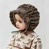 Gorro para Bebé para Otoño e Invierno, Elegante Gorro de Pescador con Encaje para Bebé Niña, Sombrero de Sol Vintage de Lunares para Bebé Princesa