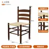 Mesa de Comedor Cuadrada de Madera Maciza con Borde Envuelto en Pizarra, Estilo Rústico, para Restaurantes Occidentales y Cafeterías, Una Mesa y Dos Sillas, Mesa Cuadrada Estilo Campo Vintage, Mesa Larga