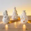 Luz Noturna de Árvore de Natal Cerâmica Translúcida Transfronteiriça Luz Noturna de Papai Noel Cerâmica Fofa Enfeites Decorativos