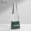 Trophy de mármol y cristal al por mayor de fábrica, grabado gratuito, conmemorativo del año de construcción de grupo para conferencias, de alta gama, personalización gratuita