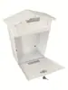 Buzón de Exterior Montado en Pared Estilo Europeo Retro con Cerradura, Buzón de Correo Metálico de Hierro Hecho a Mano, Buzón de Opiniones para Exterior, Buzón Psicológico