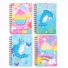 Nuevo cuaderno de espiral de burbujas de silicona de 32k, cuaderno de silicona con diseño de dinosaurio y unicornio, cuaderno de desratización.