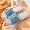 Pantuflas tipo acolchado, para interior, suela suave, ligeras, transpirables, pantuflas para el hogar, lino para todas las estaciones, adecuadas para uso en casa, casas de huéspedes y viajes