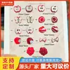 Decorações de Unhas Artísticas de Maçã Vermelha em Resina de Natal Fofo Comida Brinquedo Acessórios para Unhas DIY Capa de Celular Acessórios de Unha Vestíveis