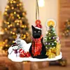 Adornos de Árbol de Navidad Huecos Manualidades de Madera Decoraciones Caseras DIY Adornos de Árbol de Navidad de Madera DIY Tridimensional