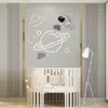 Fondo de Pantalla de Astronauta Habitación de Niño Revestimiento de Pared Habitación Infantil de Lujo Ligero Revestimiento de Pared de Cabecera Mural Decorativo Ecológico