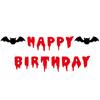 Decoração de Halloween Banner Faca de Sangue, Banner de Membros Quebrados, Linha de Aviso de Pegada de Mão Sangrenta, Banner de Morcego, Halloween na Cor de Sangue