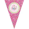 Serie de Fiesta de Bienvenida al Bebé Banderín Triangular Accesorios para Fiesta Suministros de Decoración para Fiesta