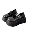 Sapatos Mary Jane para aumentar a altura para mulheres baixinhas, novo estilo outono 2026, sapatos femininos de sola grossa plataforma, versáteis com saias, sapatos pequenos de couro