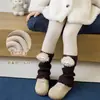 Leggings y calcetines de pila para niña para otoño e invierno, forrados de felpa y engrosados, mallas infantiles elegantes para usar por fuera, modernos leggings para bebé niña