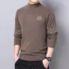 Selección PremiumCamiseta de Manga Larga con Cuello Alto Medio y Forro de Polar por Ambos Lados para Hombre, Ropa Interior Térmica de Moda